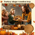 Sliner Turkey Charcuterie Board Wooden Thanksgiving Serving Platter Tray