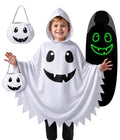 Kid Ghost Costume,Halloween Hooded Cape,Halloween Costume for Boys Girls