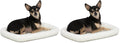 MidWest Homes for Pets QuietTime Dog Bed - White Fleece Bolster, Ultra-Soft and Machine Washable, Fits 42-Inch Crates and Carriers, for Large Breed Dogs
