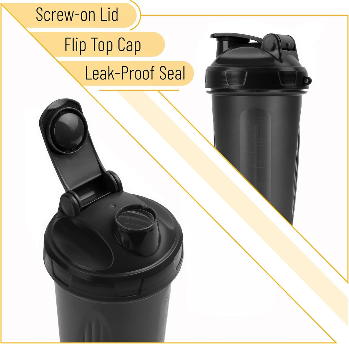 Mr. Pen- Shaker Bottles for Protein Mixes, 28 oz, Leak Proof