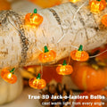 Pumpkin Lights String Battery Operated 10ft 30 LEDs Halloween Decorations
