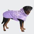 Spark Paws Dog Raincoat, Waterproof Windproof Rain Jacket, for Small Medium Large Extra Large Dogs, Reflective Breathable Full-Body Coverage Dry Suit - Neon White Navy Blue, 2XL