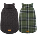 Kuoser Waterproof Dog Coat, Warm Reversible Dog Jacket with Leash Hole