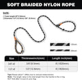 lynxking Slip Lead Dog Leash Reflective, Heavy Duty Comfortable Strong Rope for Large Medium Small Dogs No Pull Pet Training (Black, Large 1/2in x 6ft-Slip Lead)