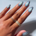 Glamnetic Halloween Press On Nails, Short Almond Glossy, Ghost Besties
