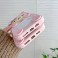 IAIYOXI 3D Cute Cartoon Bear Phone Case for iPhone 15 - Fashionable and Stylish - Funny Pink Bear Design - Soft TPU Protective Case - Kawaii Silicone Cover for Women, Girls, and Kids
