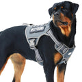 Auroth Tactical Dog Harness for Large Dogs No Pull Adjustable Pet Harness Reflective K9 Working Training Easy Control Pet Vest Military Service Dog Harnesses Army Yellow L