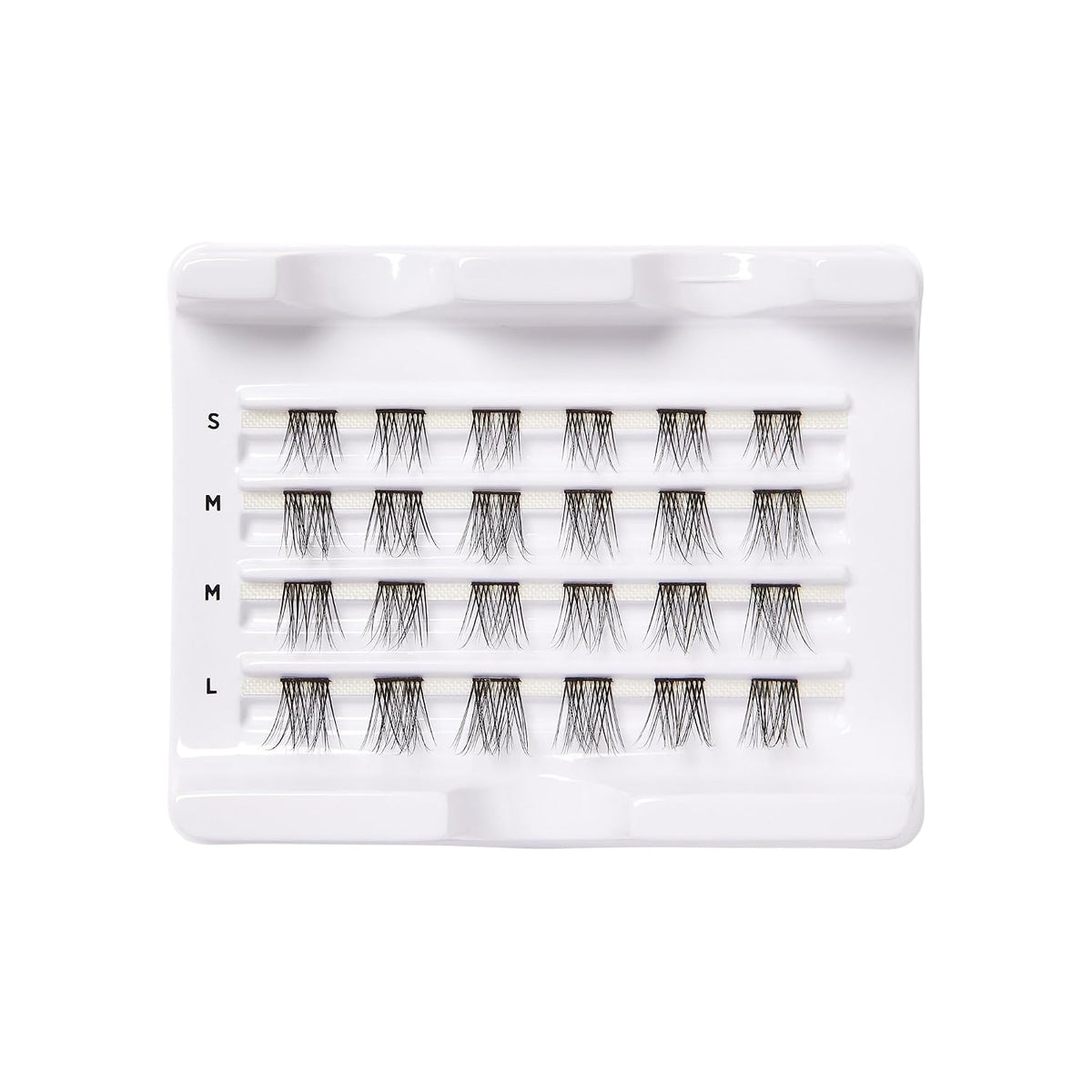 KISS Falscara DIY Eyelash Extension Lengthening Wisps - Featherlight Synthetic Reusable Artificial Eyelashes Multipack of 24 Mini Lash Clusters for that Authentic Eyelash Extension Look