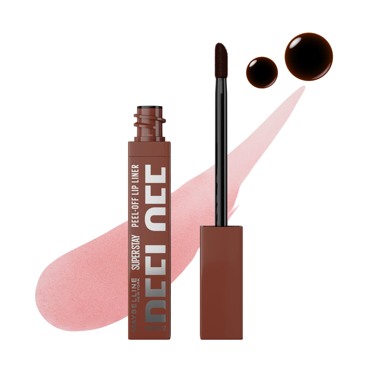MAYBELLINE Super Stay Peel Off Lip Liner Lip Stain, Up to 24H Tattoo-Like Wear, Transfer-Proof Matte Finish, Hydrating Formula With Vitamin E, Dawn (Pink)