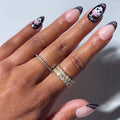 Glamnetic Halloween Press On Nails, Short Almond Glossy, Ghost Besties