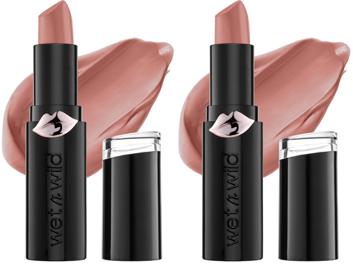 wet n wild Mega Last Matte Lip Color, Semi Matte Hyaluronic Acid Infused, Long Lasting Full Coverage for a Nourishing Pout, Cruelty-Free & Vegan - Skin-ny Dipping
