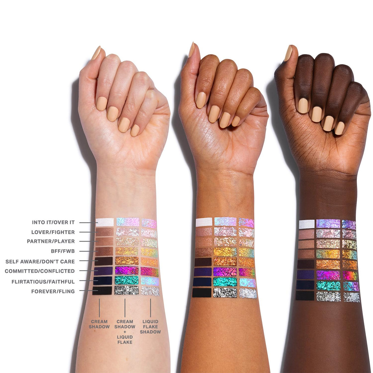 Morphe Mixed Signals Dual-Ended Eyeshadow Stick - Cream Eyeshadow Pigment & Chrome Liquid Flakes for Bold, Layered Eye Makeup Looks - Flirtatious/Faithful (0.028 oz)