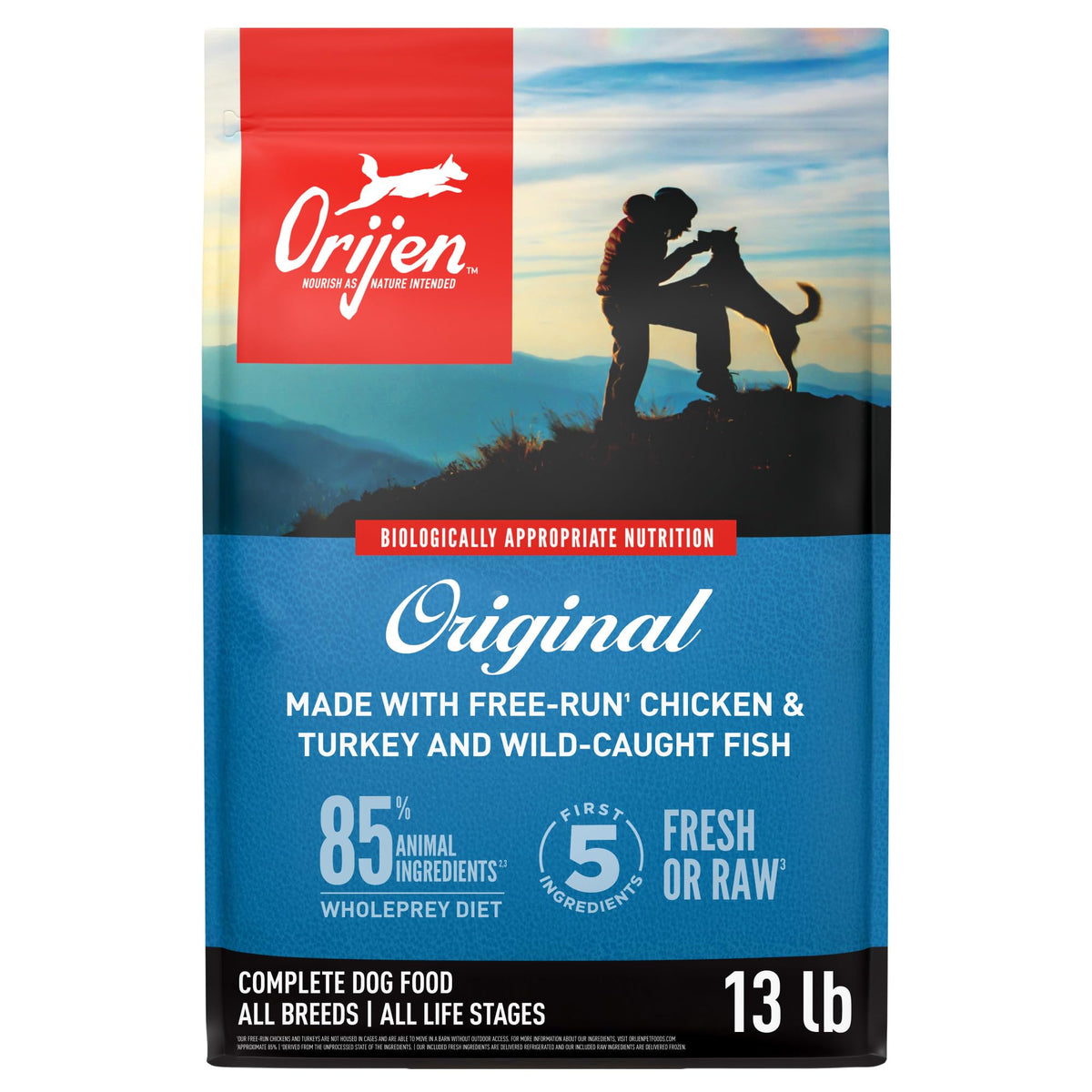 ORIJEN Grain Free WHOLEPREY Dry Dog Food Original Recipe 23.5lb. Bag