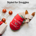 Parisian Pet Dog Tshirt - Embroidered “ Sorry Santa I Ate Your Cookies “ Dog Shirt - Lightweight Cotton Pet Christmas Outfit - Sleeveless Christmas Puppy Clothes - Shirts for Small Dogs - XXS