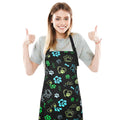 Dog Grooming Waterproof Apron with 2 Pockets, Cute Animals Puppy Dog Pets Apron
