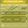 Fida Durable Slip Lead, 6 FT x 1/2" Heavy Duty Loop Leash, Comfortable Strong Rope for Large, Medium Dogs, No Pull Pet Training with Highly Reflective, Green