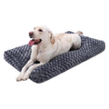 KSIIA Washable Dog Bed Deluxe Plush Dog Crate Beds Comfy Kennel Pad Anti-Slip Pet Sleeping Mat for Large, Jumbo, Medium, Small Dogs Breeds, 41" x 27", Gray