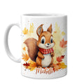 Hyturtle Fall Cat Maple Leaves Coffee Mug with Spoon Gifts on Birthday
