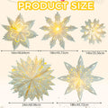 Paper Snowflake Lanterns with Lights, 5 Pack Christmas Hanging Decorations