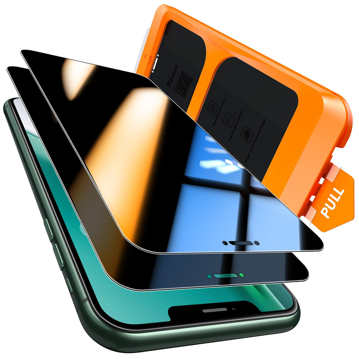 TOCOL for iPhone 15 Pro Screen Protector, Easy Installation