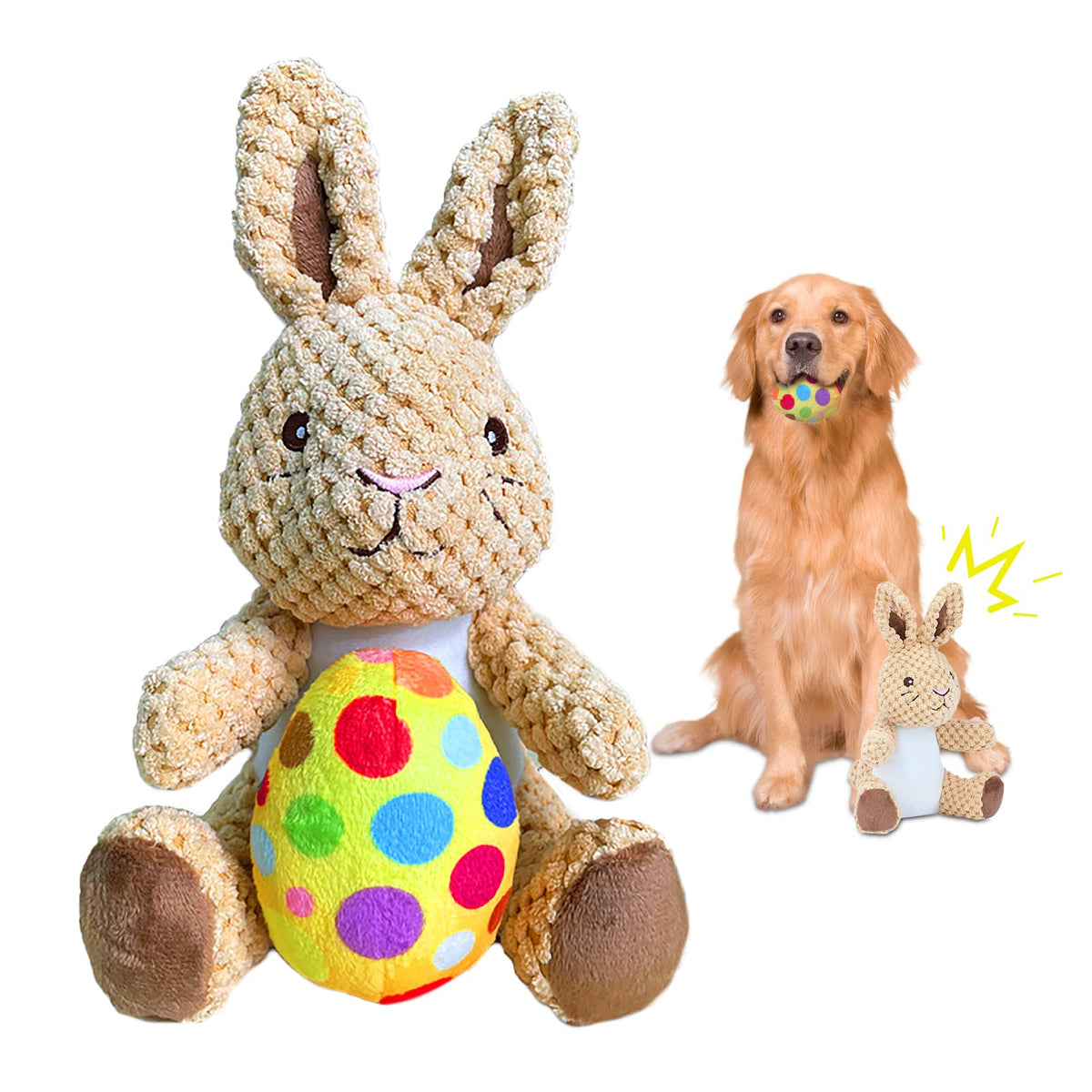 Halloween Dog Toys,Halloween Pumpkin Plush Dog Squeaky Toys with Cotton Rope for Small Medium Dogs