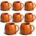 1 Pcs 14 oz Pumpkin Mug Ceramic Coffee Mug Fall Halloween Thanksgiving Autumn Pumpkin Shape Cup with Handle for Halloween Party Decoration