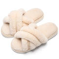Evshine Memory Foam Fuzzy House Slippers for Women