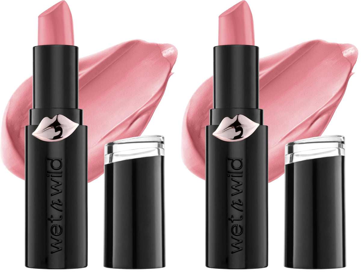 wet n wild Mega Last Matte Lip Color, Semi Matte Hyaluronic Acid Infused, Long Lasting Full Coverage for a Nourishing Pout, Cruelty-Free & Vegan - Skin-ny Dipping