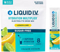 Liquid I.V. Hydration Multiplier Sugar-Free - Lemon Lime | Electrolyte Powder Drink Mix | 1 Pack (14 Servings)