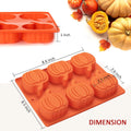 Silicone Pumpkin Molds, 2 Pack Pumpkin-Shaped Cake Molds Thanksgiving Cookie Molds Muffin Cupcake Pan Hot Chocolate Bomb Mold for Halloween Thanksgiving Fall Baking and Wax Melts Soap Making