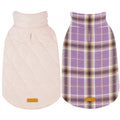 Kuoser Waterproof Dog Coat, Warm Reversible Dog Jacket with Leash Hole