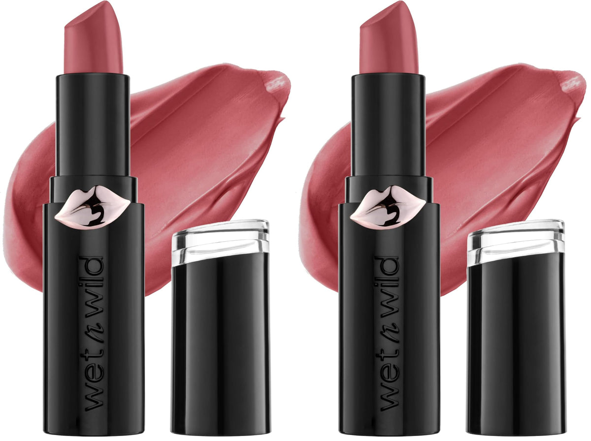 wet n wild Mega Last Matte Lip Color, Semi Matte Hyaluronic Acid Infused, Long Lasting Full Coverage for a Nourishing Pout, Cruelty-Free & Vegan - Skin-ny Dipping