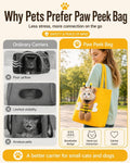 Paw Peek Bag, Breathable Pet Canvas Shoulder Carrier, Cat Dog Tote