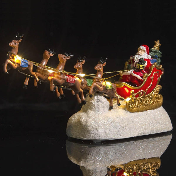 Santa's Sleigh and Reindeer Assortment with Christmas Reindeer Car