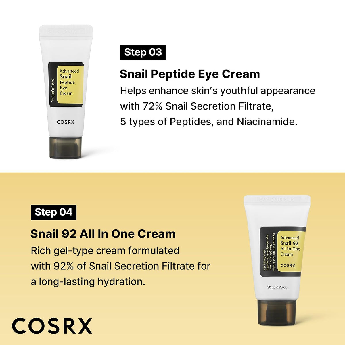 COSRX All About Snail Mucin Korean Skin Care Set, Mini Travel Essentials