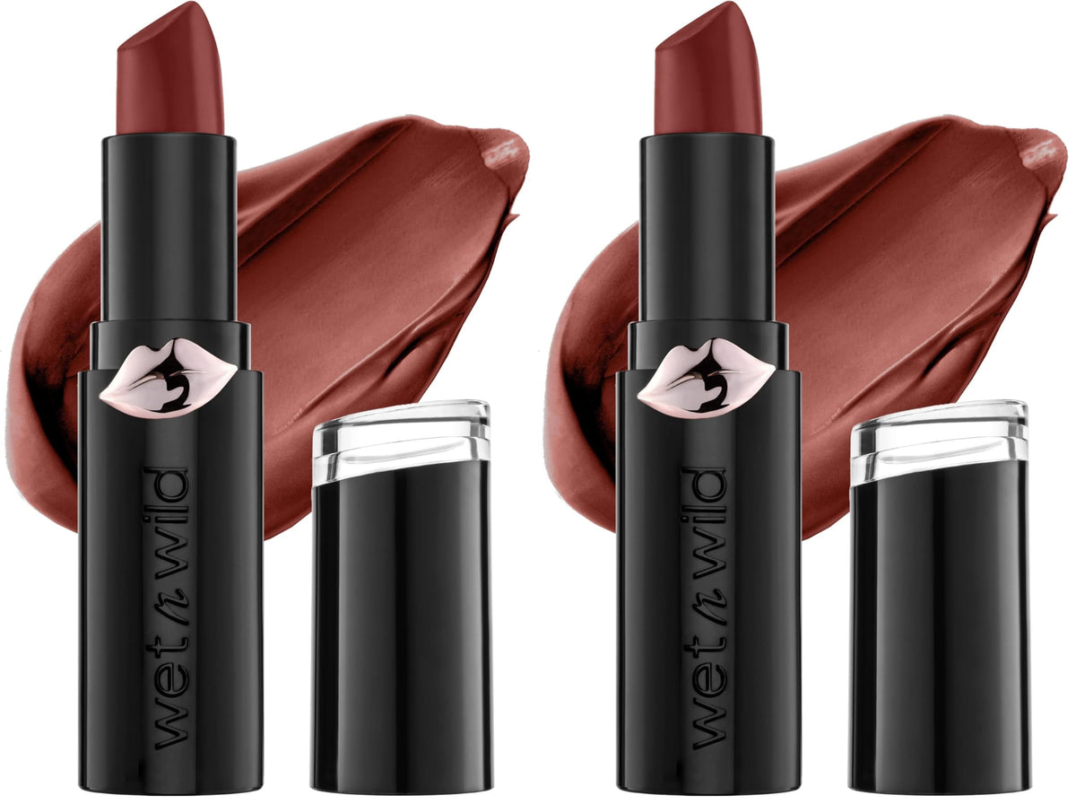 wet n wild Mega Last Matte Lip Color, Semi Matte Hyaluronic Acid Infused, Long Lasting Full Coverage for a Nourishing Pout, Cruelty-Free & Vegan - Skin-ny Dipping