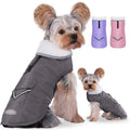 Dog Winter Coat for X-Large Dogs, Easy on Dog Snow Fleece Coat Velcro Waterproof Pet Puffer Jacket with Harness Hole Adjustable Reflective Quilted Pet Cold Weather Vest for Girl Female