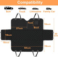 Mancro Dog Car Seat Cover for Back Seat, Waterproof Dog Hammock for Car