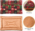 Christmas Patch Pet Bed Pad Soft Dog Bed Mat with Anti-Slip Bottom, Machine Washable Crate Pad Mattress for Dog Sleeping- 24 * 18inches