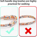 Dog Collar and Leash Set Girls Adjustable Puppy Collars with Floral Bow Tie for Small Medium Large Female Dogs, Orange Flower, XS