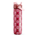 POWCAN 26 oz Insulated Water Bottle with 2-in-1 Straw and Spout Lid, Keep Cold 24H, Leak-Proof, Fits in Car Cup Holder, Stainless Steel Water Bottle for Sports, Travel, and School (Cotton Candy)