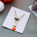 MALOYANVE 3Pcs Halloween Necklaces Set Ghost Bat Pumpkin Costume Jewelry