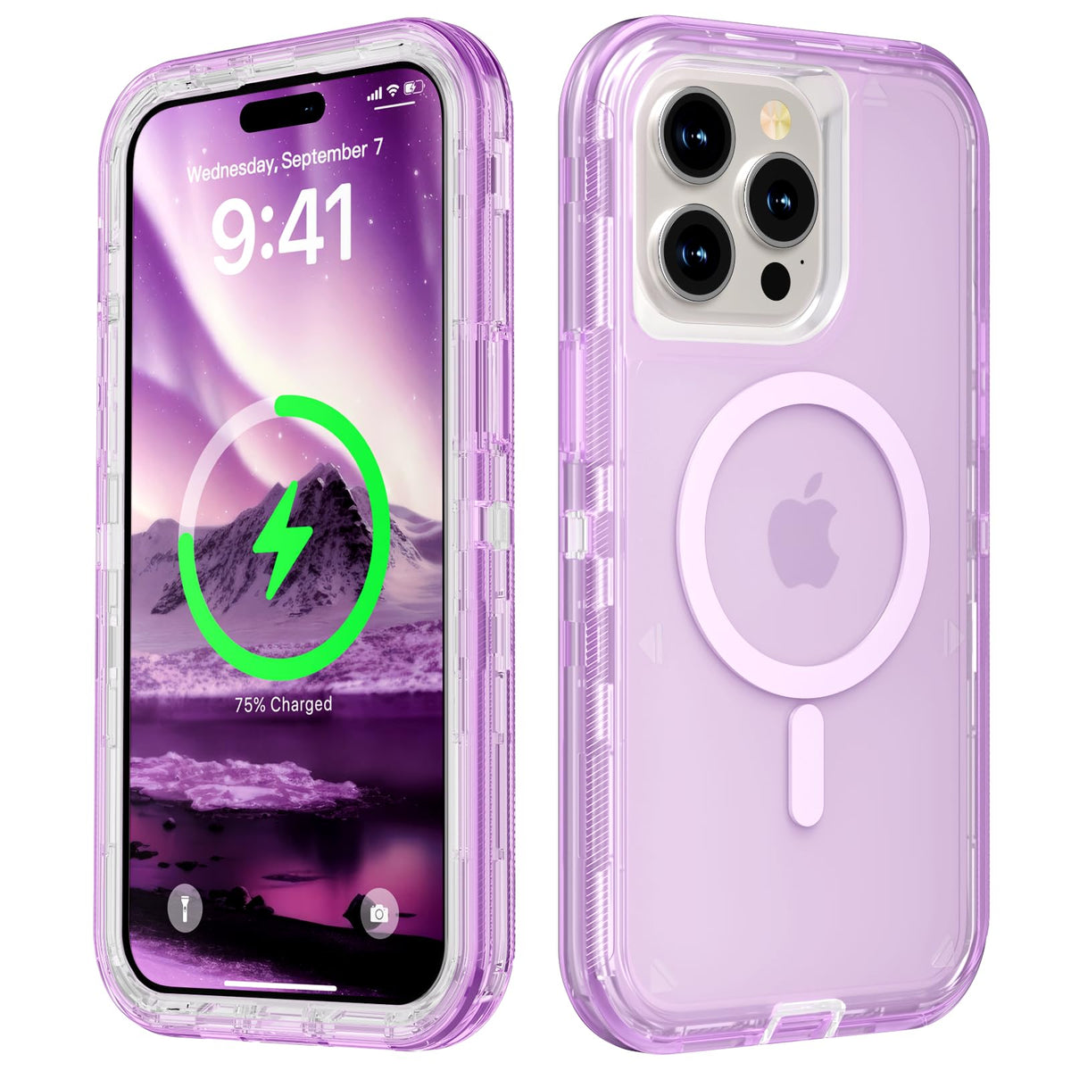 Follaroma Magnetic for iPhone 16 Plus Case, Heavy Duty Phone Cases, Clear
