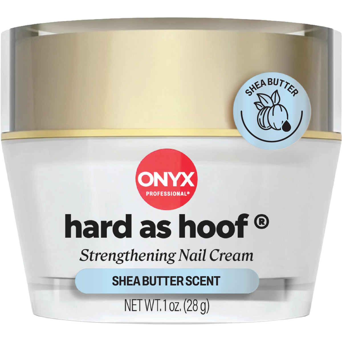 Onyx Professional Hard as Hoof Nail Strengthening Cream, Cherry Almond Scent - Made in USA, Nail Growth & Conditioning Cuticle Cream Stops Splits, Chips, Cracks & Strengthens Nails, 1 oz