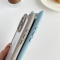 FLIRACON Cute Cat Ears Clear Phone Case Compatible with iPhone Case (Black,for iPhone 15)