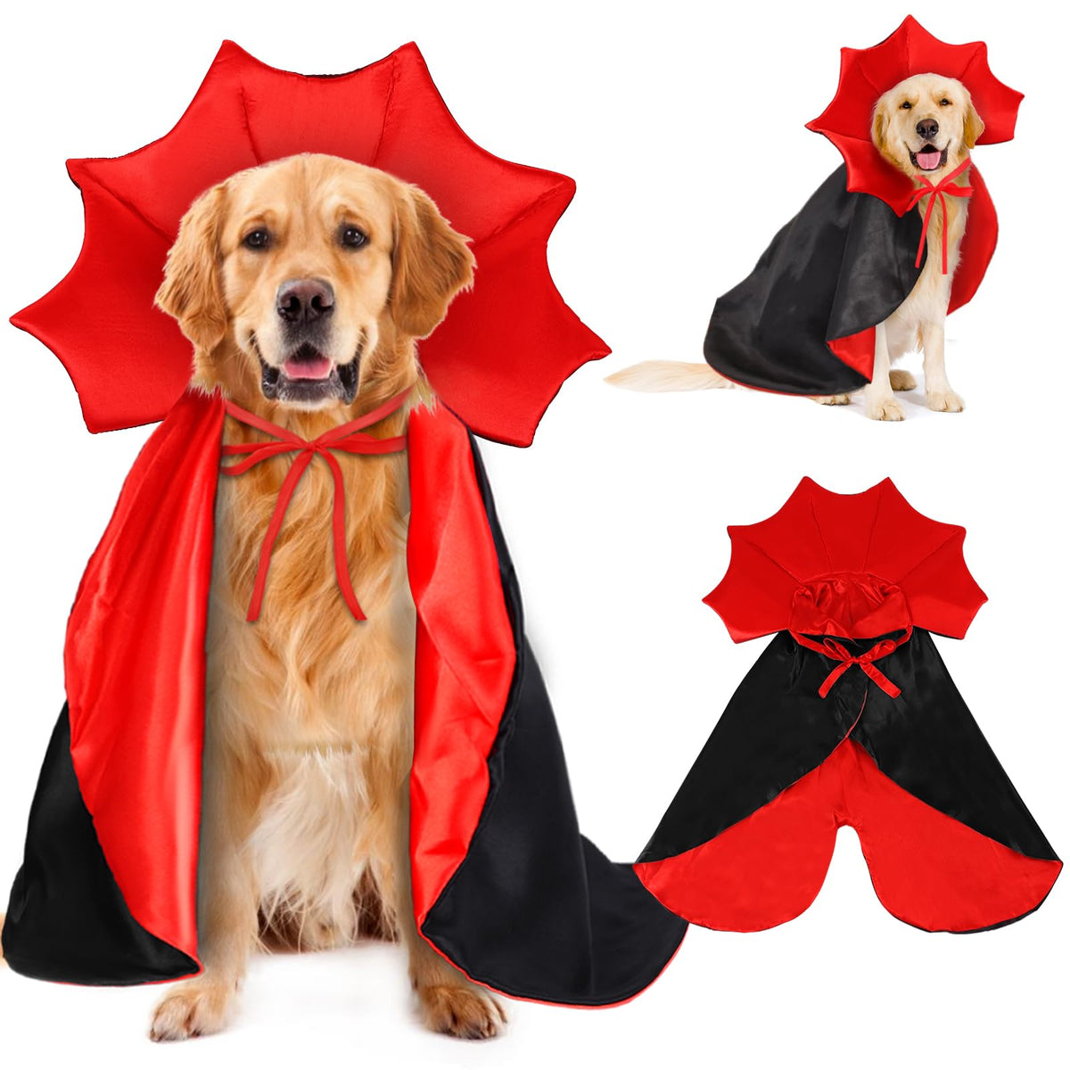 Halloween Cat Costume Vampire Cape for Small Medium Dogs Cats Witch Cloak