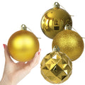 Rose Red 4.0" Large Christmas Balls - Christmas Tree Decoration Ornaments Shatterproof Hanging Balls for Birthday Halloween Holiday Wedding Decorations Set of 4pcs
