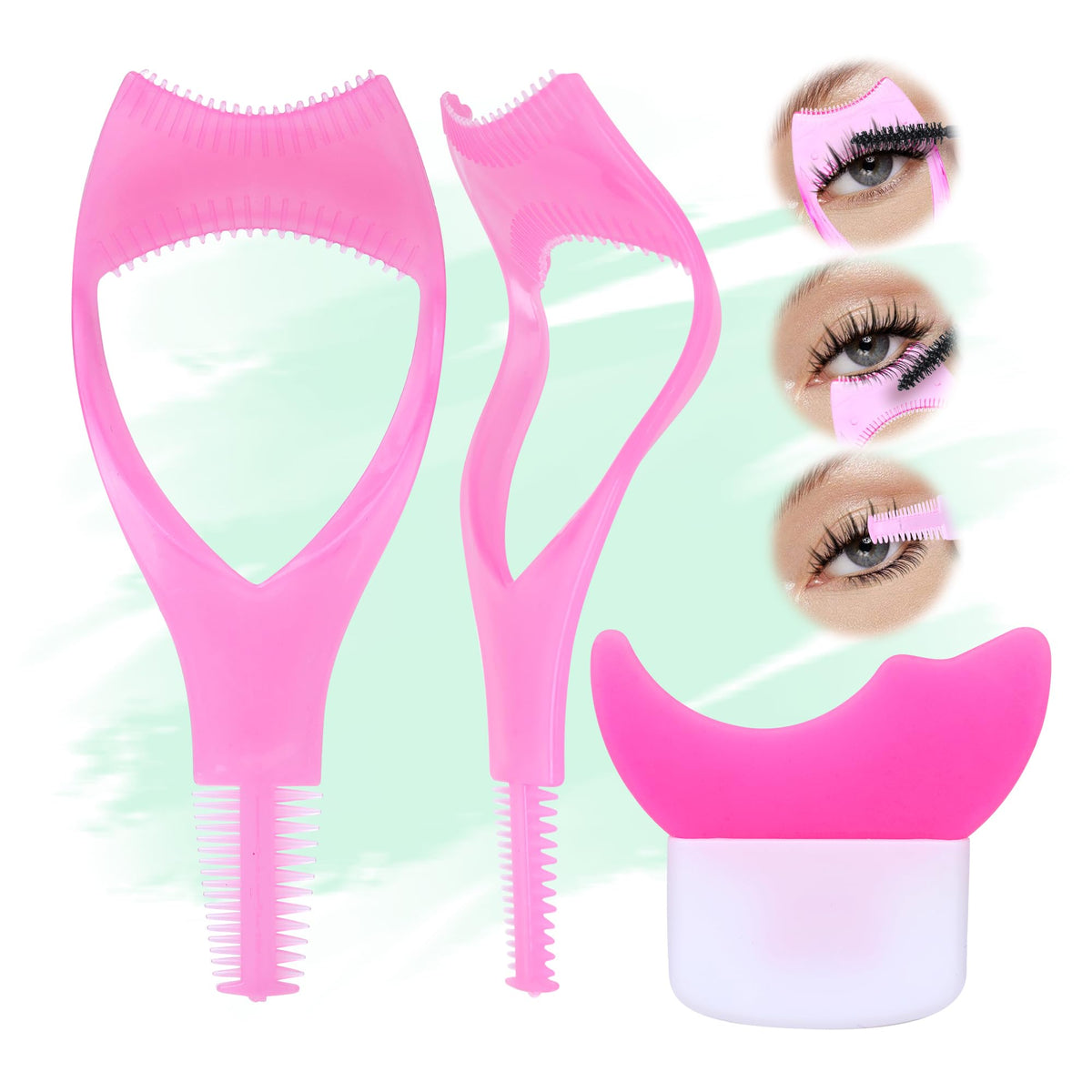 False Eyelashes Applicator Tool Lashes Clip for Beginners Easy to Apply Eyelashes Daily Use Buddy Tool Pinzas para Pestañas (Plum)