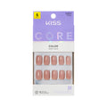 Kiss Core, Press On Nails, Nail glue included, 'Euphonious', Pink, Short Size, Almond Shape, Includes 32 Nails, 2g Glue, 1 Manicure Stick, 1 Mini File