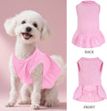 2 Pcs Dog Dresses Cat Skirt Solid Color Dog Clothes Summer Sleeveless Puppy Girl Clothes for Small Pet Dogs Cats (Yellow,Pink, Medium)